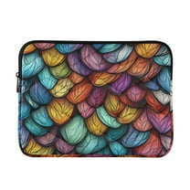 FORMRS 13-13.3 inch Laptop Sleeve Case Soft Carrying Quilted Computer Bag Cover, Vibrant Dragon Scales Pattern