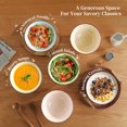thumbnail image 4 of Cereal Bowls Ceramic Bowl Set - Soup Bowls Set of 6 with Candy Hue - Colorful Kitchen Bowls for Serving Salad | Oatmeal | Ramen | Pho | Noodle - Microwave and Dishwasher Safe - 6.25" W x 3" H - 23 OZ, 4 of 8