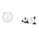 thumbnail image 1 of Acuario de escritorio,Pecera pequeña transparente,pecera,jarrón,mesa,Reloj de pared,Reloj de pared Panda Decoración del hogar Lindo Creativo,Reloj de pared con forma de panda,moderno y, 1 of 8