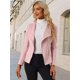 thumbnail image 2 of Chaqueta de gamuza sintética para mujer Cárdigan de outwear drapeado con solapa frontal abierta Rosa XL, 2 of 5