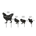 thumbnail image 3 of Yuarrent 4 Uds. De decoración hueca de Metal para jardín, gallina, pollo, estilo Retro negro, patio creativo, familia de pollos, jardín, césped, Decoración del hogar Yuarrent HA017482-00, 3 of 6