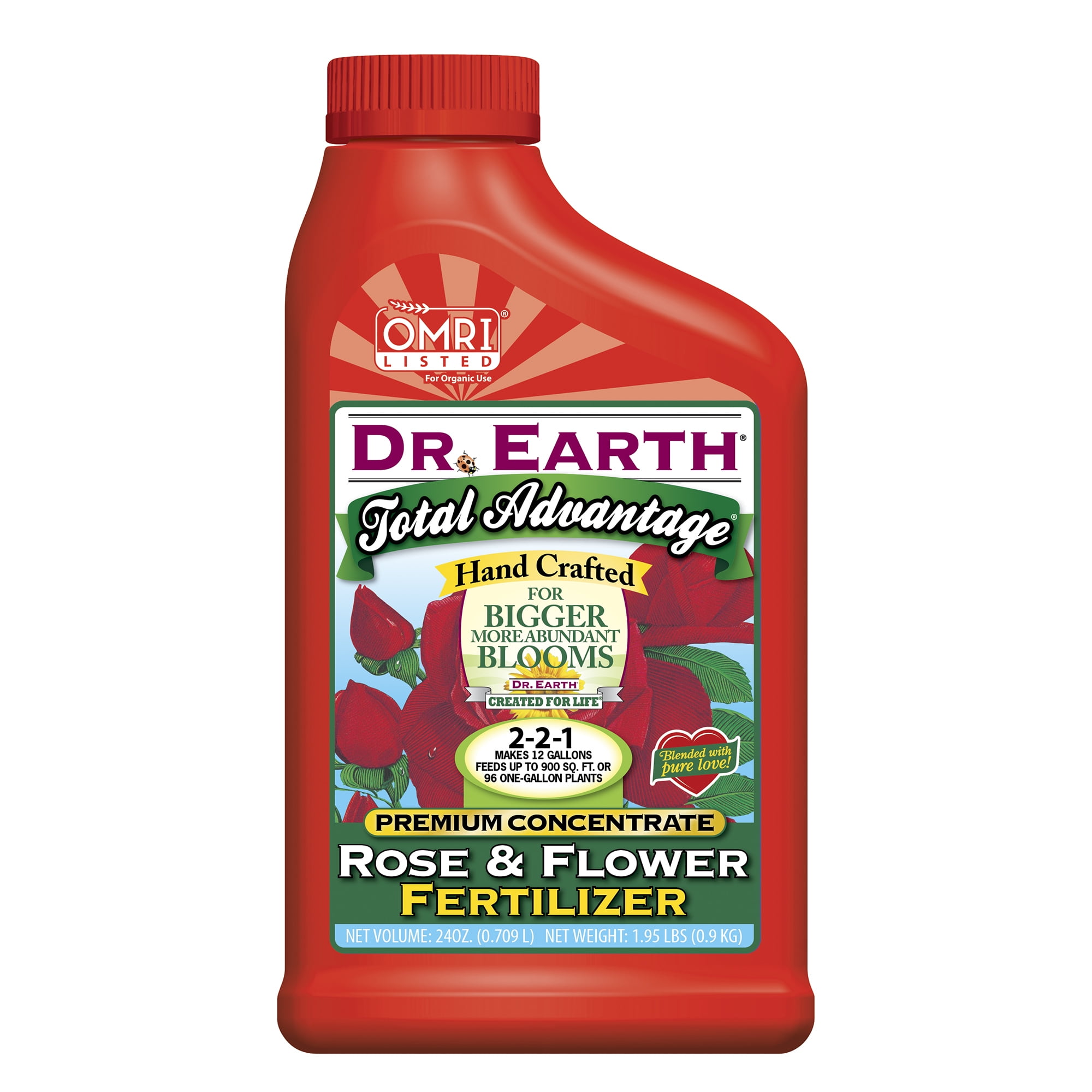 Dr. Earth Organic & Natural Total Advantage Rose and Flower Fertilizer, 24 oz Concentrate