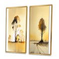 thumbnail image 3 of Designart "Golden Hour Glow in Countryside Tree II" Landscape Forest Framed Wall Art Set Of 2 - Country Yellow Gallery Wall Frame Set For Home Decor, 3 of 6
