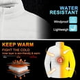 thumbnail image 5 of QPNGRP Mens Puffer Jacket Lightweight Water Resistant Windproof Insulated Winter Puffy Coat White M, 5 of 9