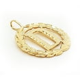 thumbnail image 2 of Precious Stars 14K Yellow Gold Round Wreath Initial Letter 'D' Pendant with 20" Chain Necklace, 2 of 5