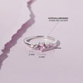 thumbnail image 4 of 925 Sterling Silver Girl's Size 4 Shiny Pink Round & Heart Cubic Zirconia Ring, 4 of 6