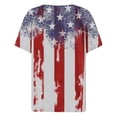 thumbnail image 5 of HEILAU American Flag Graphic T Shirts for Women 4th of July Short Sleeve T Shirt V Neck Top Casual Shirt Patriotic Tops, 5 of 6