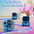 thumbnail image 7 of (3 pack) Contixo Kids Smart Robot Toy Mini Robot Talking Singing Dancing Interactive Voice Control Touch Sensor Speech Recognition Infant Toddler Children Robotics - R1 Blue, 7 of 7