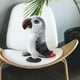 thumbnail image 3 of Loro de peluche, animal de peluche, loro de peluche para decoración del coche y el hogar. Gris, 3 of 7