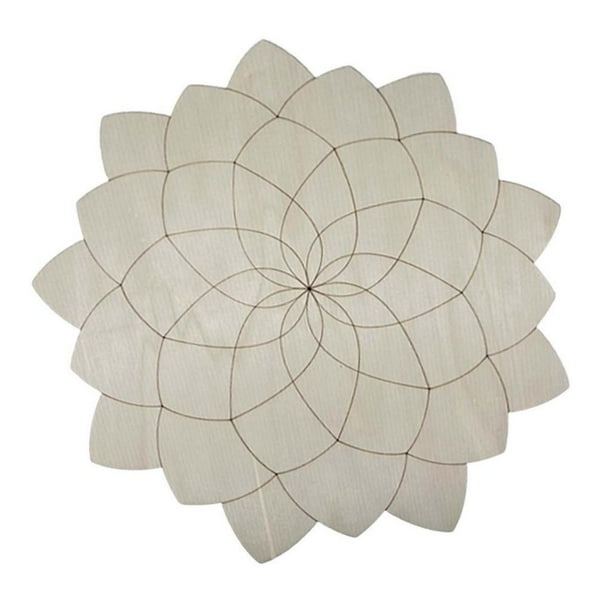 Escultura de pared de madera con diseño geométrico abstracto para decoración de estilo rústico. Estilo F