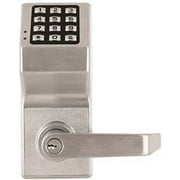 Trilogy Alarm Lock T2 Dl2700 Series Electronic Push-Button Access Control Lock With Sc1 Keyway, Dull Chrome