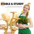 XXXFLOWER 5 Tiered Plant Stand Bamboo Mini Succulent Windowsill Shelf