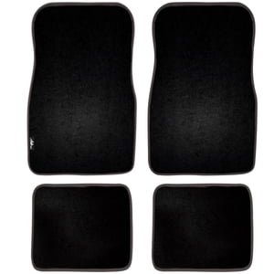 Auto Drive 4-Piece Medium Pile Carpet Floor Mats Black