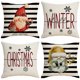 thumbnail image 1 of Juego de Almohada Navideñas,Decoracion Navidad Cojines de Lino para Sofá Decoración Navideña Adecuado para Sofá, Cama, Hogar, Automóvil(A.)(4 piezas), 1 of 5