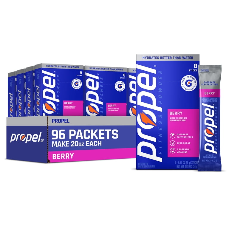 Propel Zero Sugar Berry Electrolyte Powder, 8 Packets, 12 Pack photo 1