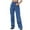*1-Dark Blue, variant on CENGNIAN Women's Y2K High Waist Baggy Cargo Jeans,Wide Leg Denim Trousers with 3 Flap Pockets,Fashionable Streetwear Cargos for Ladies,Army Green,L