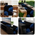 thumbnail image 6 of Blue Rose Table Runner 36 Inches Long, Vintage Abstract Garden Flower Floral Black Kitchen Coffee Dining Table Decoration for Home Party Birthday Wedding Home Decor 13x36 Inches, 6 of 8