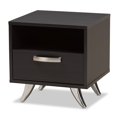 thumbnail image 1 of Baxton Studio Warwick 1 Drawer End Table in Dark Brown, 1 of 11