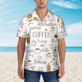 thumbnail image 4 of Bixox Men's Hawaiian Shirts Men's Coffee Print Short-Sleeve Shirt-3X-Large, 4 of 8