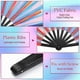 thumbnail image 3 of 6 Pcs Holographic Raves Fan Folding Hand Fan Decorative Folding Fans Folding Fan For Women Men Hall, 3 of 5
