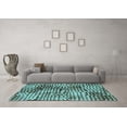 thumbnail image 3 of Ahgly Company Indoor Rectangle Abstract Light Blue Modern Area Rugs, 3' x 5', 3 of 4