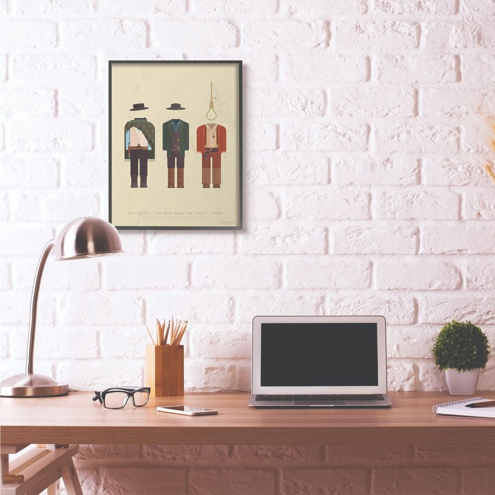 Stupell Industries The Good, Bad And Ugly Famous People Characters Fashion Design Framed Wall Art by Fred Birchal