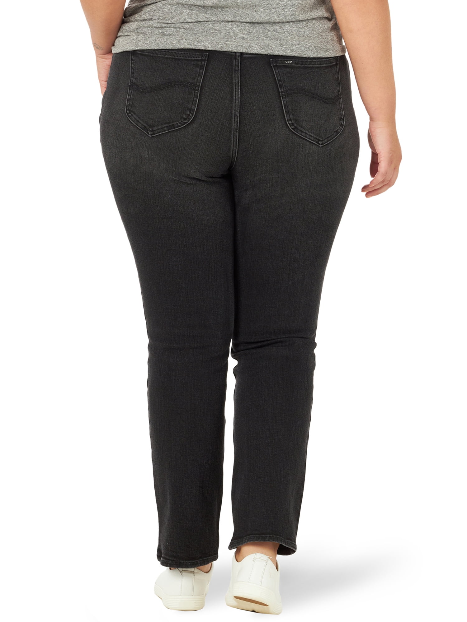 Lee Women's Plus Size Ultra Lux Long Straight Jean