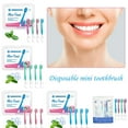 thumbnail image 2 of Disposable Toothbrushes with Toothpaste, 5-in-1 Tool(Mini Toothbrush & Floss & Tongue Scraper & Toothpick Set) With Bursting Bead–Portable Oral Care for Home&All In-One Oral Care on The Go U3P3, 2 of 7