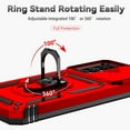 thumbnail image 5 of for Samsung Galaxy A25 5G Case with Slide Camera Cover HD Screen Protector [Military Grade 16ft. Drop Tested] Magnetic Ring Holder Kickstand Protective Phone Case for Galaxy A25 5G 2024, Red, 5 of 18