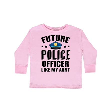 

Inktastic Future Police Officer Like My Aunt Gift Toddler Boy or Toddler Girl Long Sleeve T-Shirt