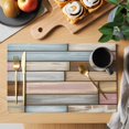 thumbnail image 2 of Brown Pink Vintage Placemats Set of 4, Retro Farmhouse Elegant Pastoral Placemats for Dining Table, Place Mats for Kitchen Tabletop, Waterproof Wipeable Dining Table Mats Set, 2 of 9