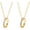 F: Gold 2, variant on BFF Best Friends Necklace Rings for Women Men Initial Letter Best Friend Forever Love Heart Rings Necklace for 2 3 Gradution Jewelry Set