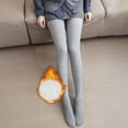 thumbnail image 2 of IWRICH Women's Opaque Lined Tights High Waist Warm Winter Thermal Tights Light Gray One Size, 2 of 7