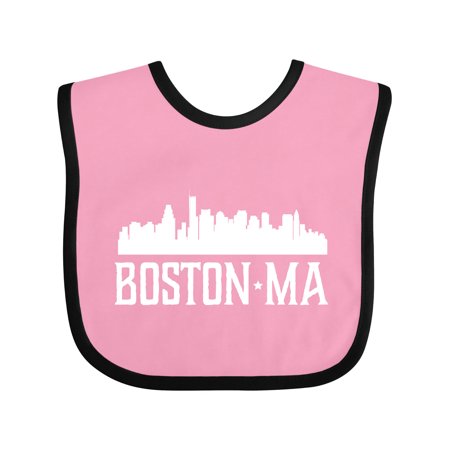

Inktastic Boston Massachussetts Skyline City Silhouette Gift Baby Boy or Baby Girl Bib