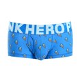 thumbnail image 2 of HUPOM Men'S Underwear Underwear For Men Pack Medium waist Comfort Waist Printed Boxer Briefs Blue M, 2 of 5
