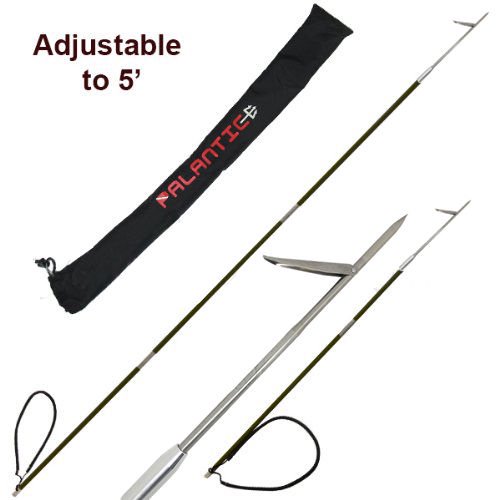 CARBON FIBER 7' Travel Spearfishing 3Piece Pole Spear Single Flopper Tip