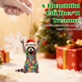 thumbnail image 7 of Funny Santa Hat Raccoon Acrylic Ornament, Cat Ornaments for Christmas Tree, Christmas Cat Tree Themed Pet Style Hanging Decor for Holiday Tree Home Party, 7 of 7