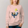thumbnail image 2 of Women's  Crew Neck Pullover Cozy Clothes Autumn Winter-Duck Print, 2 of 16