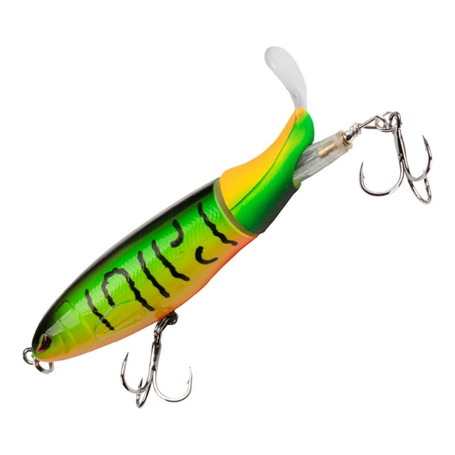 Fishing Luya Propeller Tractor Hard Floating Water Pencil VIB with Hook for Anglers