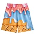 thumbnail image 4 of Baseball Drip For Boys Ice Cream Boy Baseball Shorts Waffle Or Cone Quick Dry Preppy Casual Shorts Kids Ice Cream Drip Track Short Pants Red 7 Y-8 Y, 4 of 4
