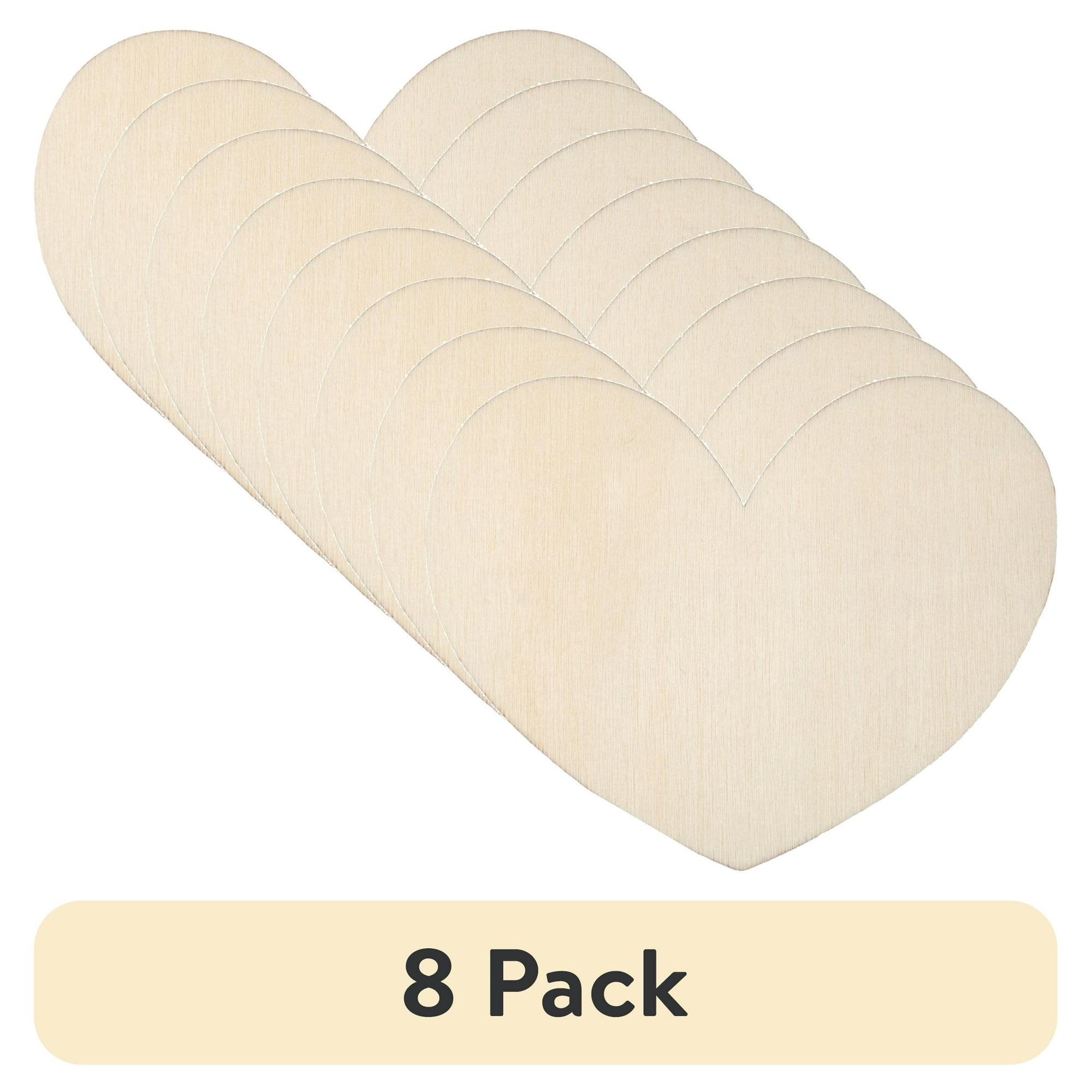 (1 pack) Hello Hobby Wood Heart Shape, Ready-to-Decorate Die-Cut Shape, 3.85 in. x 0.145 in. x 3 in.