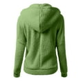 thumbnail image 5 of Zshosam Women's Shearling Fluffy Fuzzy Shaggy Hood Sherpa-Lined Fleece Jacket(Mint Green,S), 5 of 6