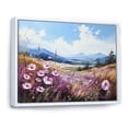 thumbnail image 2 of Designart "Mountain'S Violet Floral Tranquility II" Violets Floater Framed Wall Art Living Room, 2 of 5
