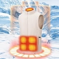 thumbnail image 4 of qafoshin Electric Heated Vest Tops for Men Outdoor Winter Warm Fleece-lined Heated Jacket with 10 Adjustable Heat Zones, 4 of 8