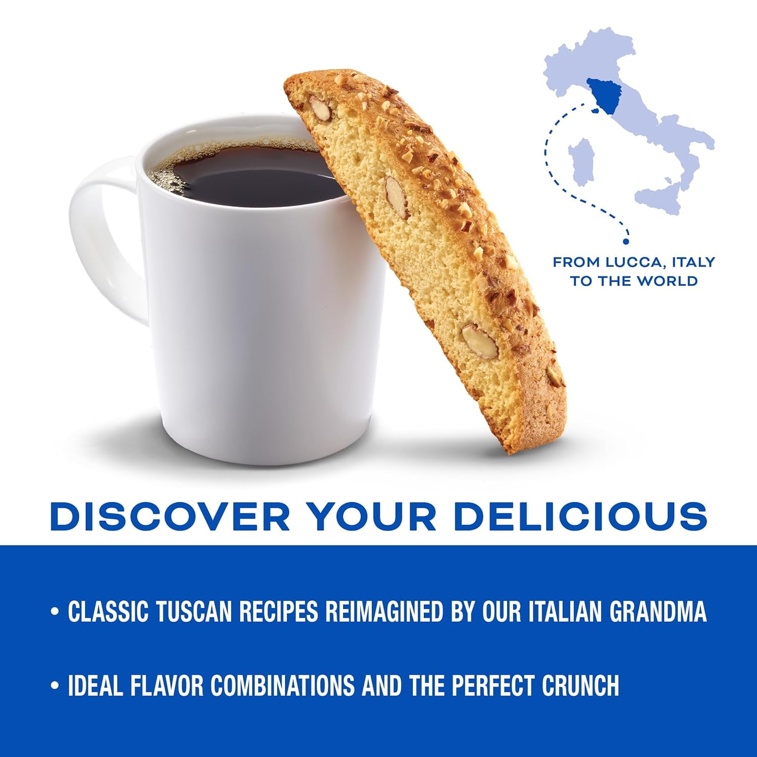 Originali Almond Biscotti Italian Cookies - 3 Boxes Biscotti Individually Wrapped Cookies - Italian Biscotti Cookies Baked w/a Hint of Anise & California Almonds - Kosher - 5.52 oz