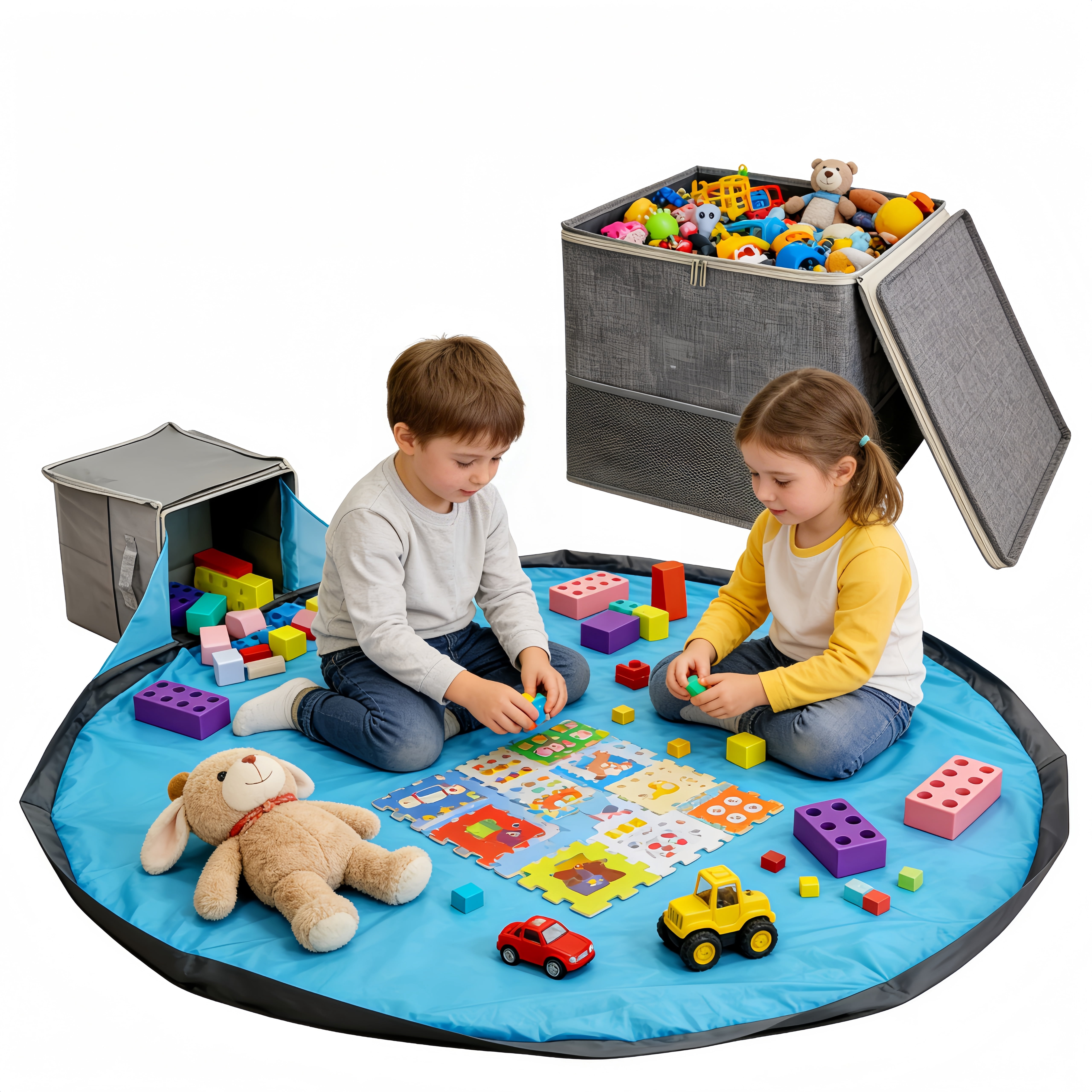 LifeSong Milestones Rolling Toy Storage Box Organizer Our Grandma