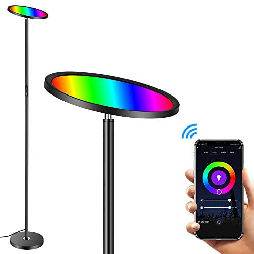 Floor Lamp, HueLiv Super Bright RGBW Smart WiFi LED Floor Lamp for Reading, Dimmable Torchiere, for Living Rooms Bedrooms, for DIY, Compatible with Floor Lamp, HueLiv Super Bright RGBW Smart WiFi LED Floor Lamp for Reading, Dimmable Torchiere, for Living Rooms Bedrooms, for DIY, Compatible with