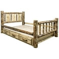thumbnail image 5 of Montana Woodworks MWGCSBTLZWOLF Glacier Country Storage Bed with Laser Engraved Wolf Design - Twin Size, 5 of 10