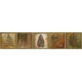 thumbnail image 2 of Pinto, Patricia 24x8 Black Ornate Wood Framed with Double Matting Museum Art Print Titled - Leaf Panel I, 2 of 4