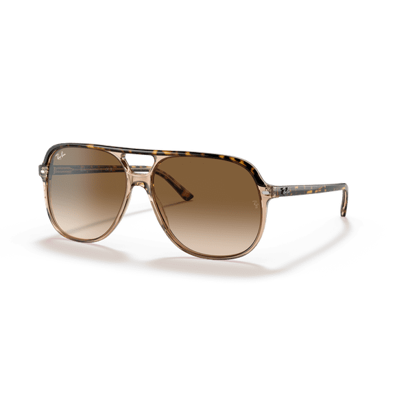 Ray-Ban Bill RB2198 Sunglasses, Polished Havana On Transparent Brown with Light Brown Gradient Lenses